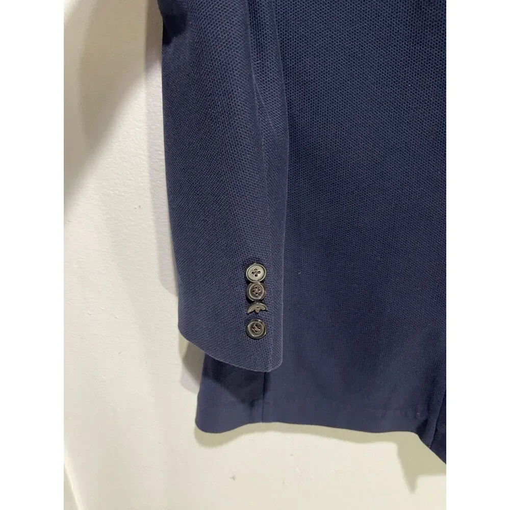 Polo Ralph Lauren Deconstructed knit blazer stretch casual  blue sports men's L
